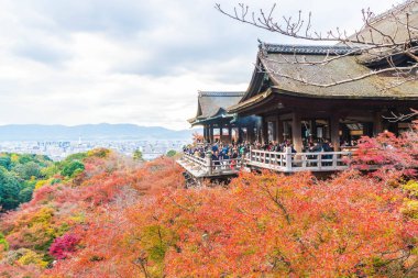 Kyoto, Sonbahar sezonu Kiyomizu veya Kiyomizu-dera Tapınağı.