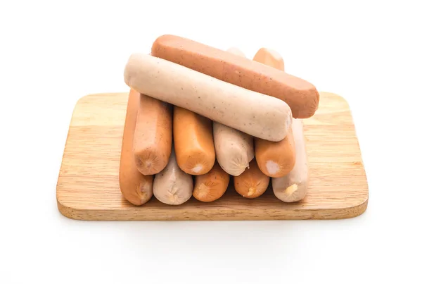 Mix sausage on white background — Stock Photo, Image