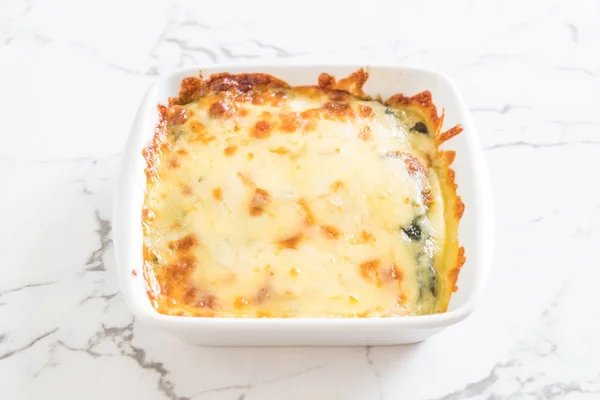 Spinach with cheese — Stock Photo, Image