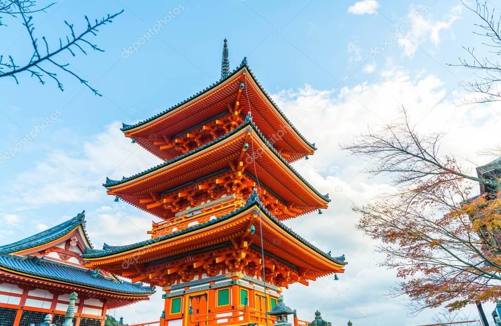 Beautiful Architecture in Kiyomizu-dera Temple Kyoto,.
