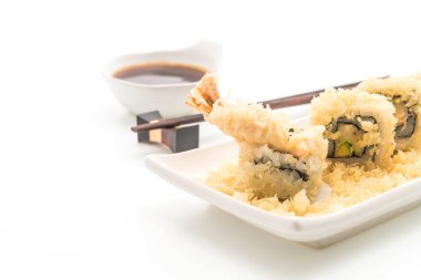 tempura karides suşi roll - Japon gıda tarzı