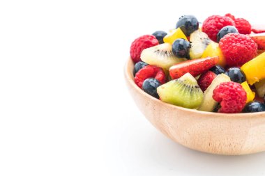 karışık taze meyve (çilek, ahududu, yaban mersini, kivi, mang