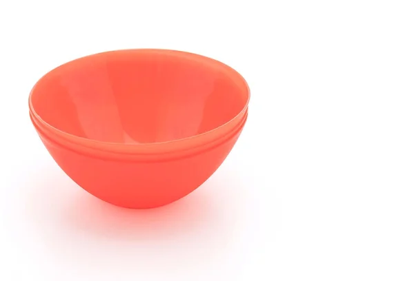 红色的塑料碗 — 图库照片