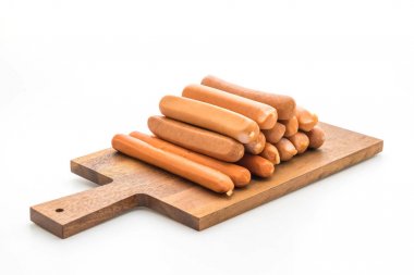 Beyaz arka plan üzerinde sosis mix