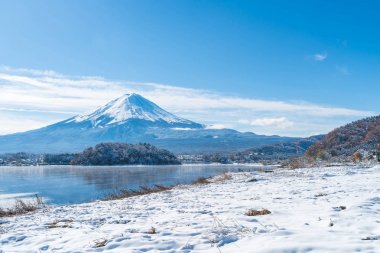 Dağ Fuji San Kawaguchiko Gölü.