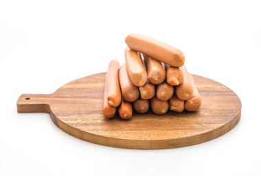 Beyaz arka plan üzerinde sosis mix