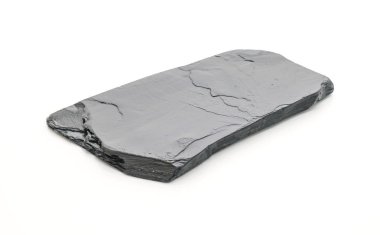 Beyaz arka plan üzerinde arduvaz levha