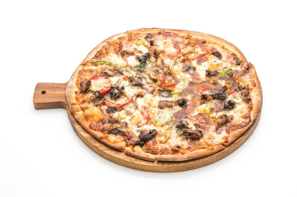 Bbq pork pizza — Stock Photo, Image