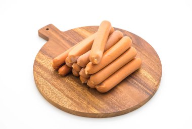 Beyaz arka plan üzerinde sosis mix