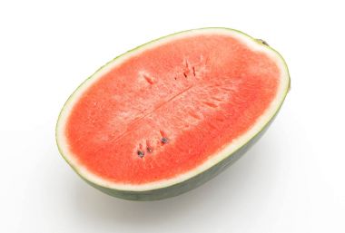 Beyaz arka planda taze karpuz