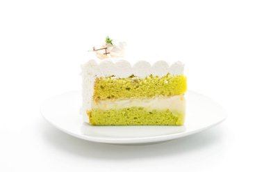 Pandalar pasta beyaz arka plan üzerinde