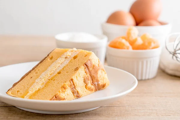 Orangener Chiffonkuchen — Stockfoto