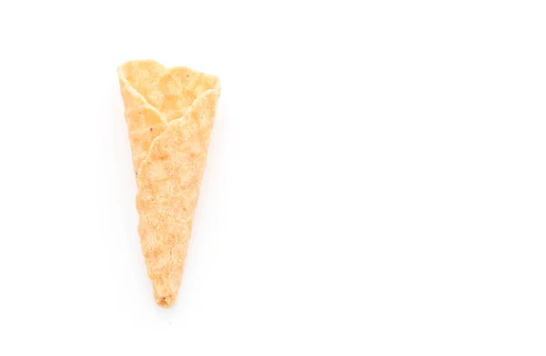 Wafer cone on white background — Stock Photo, Image