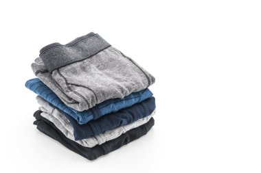 Beyaz arka plan üzerinde erkek iç giyim