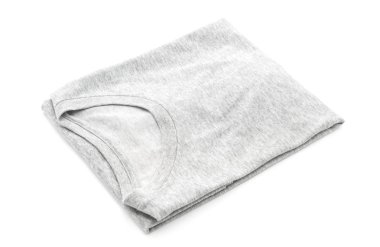 gömlek. beyaz üzerine katlanmış t-shirt 