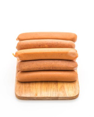 Beyaz arka plan üzerinde sosis mix