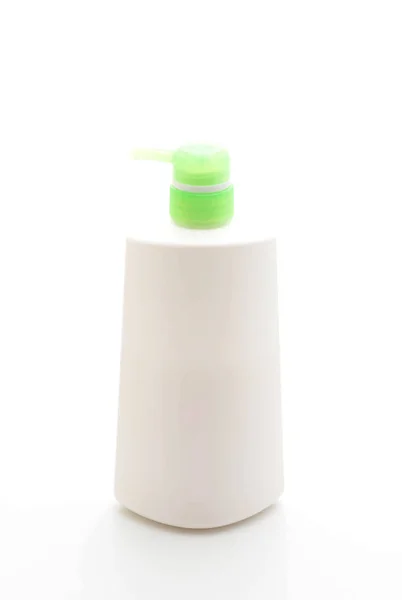Шампунь бутылки изолированы на белом — стоковое фото