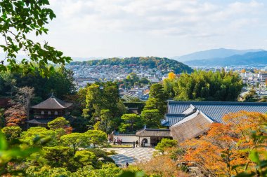 Gümüş Pavilion Ginkakuji Tapınağı'nda güzel mimari