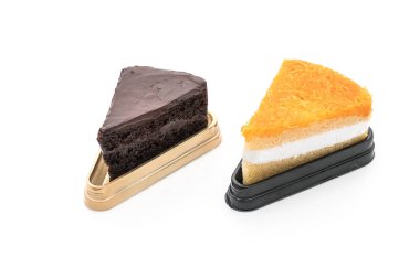 Altın konu pasta ve çikolata kek