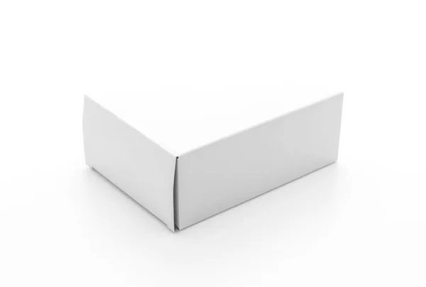 Белая бумажная коробка — стоковое фото