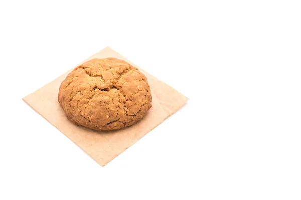 Biscoitos de passas de aveia em branco — Fotografia de Stock