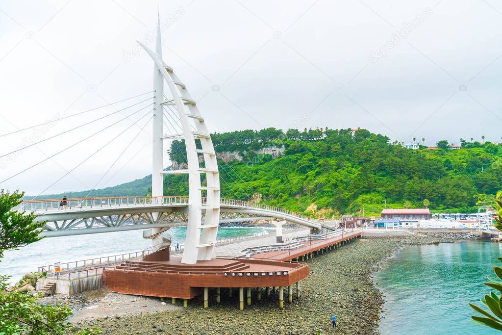 Saeyeongyo bridge between Seaseom and Seogwipo port in Jeju isla