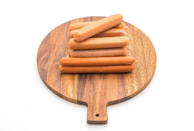 Beyaz arka plan üzerinde sosis mix