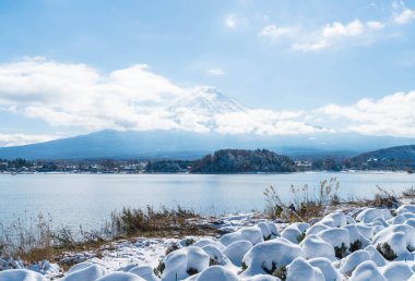 Dağ Fuji San Kawaguchiko Gölü.