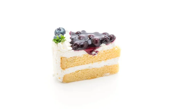 Blueberry cake on white background — Stock Photo, Image