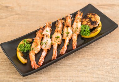 gebakken garnalen met knoflook 