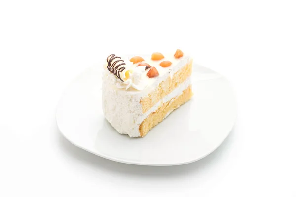 Gâteau macadamia sur fond blanc — Photo