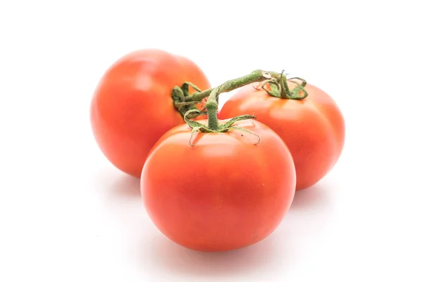 Tomates fraîches sur fond blanc — Photo