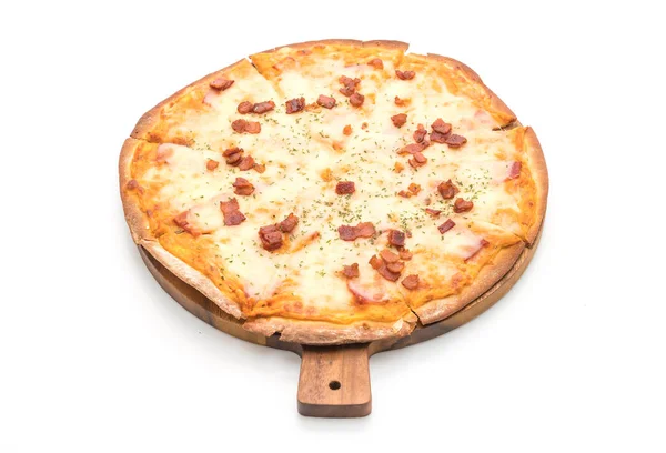 Pizza pancetta e formaggio — Foto Stock