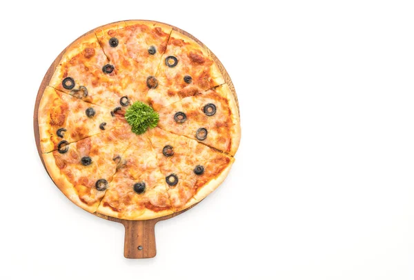 Pepperoni pizza z oliwek — Zdjęcie stockowe