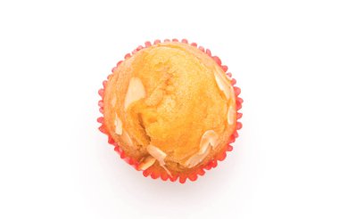 Muffin pasta beyaz arka plan üzerinde