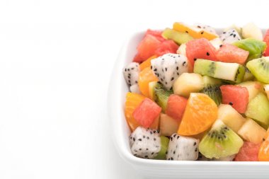 dilimlenmiş meyve (portakal, dragon meyve, karpuz, ananas karışımı, 