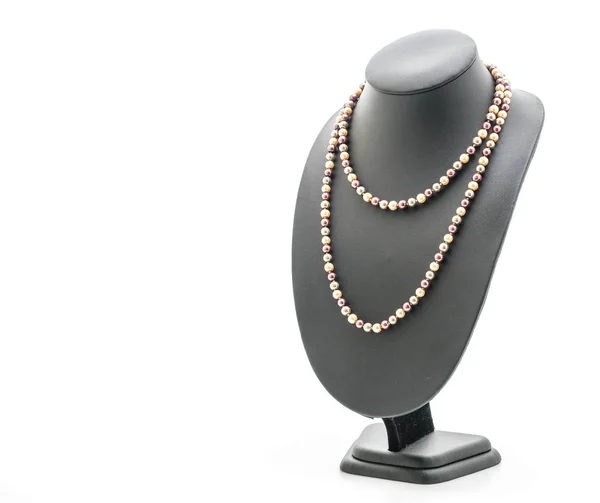 Krásné a luxusní náhrdelník šperky stát krk — Stock fotografie