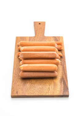 Beyaz arka plan üzerinde sosis mix