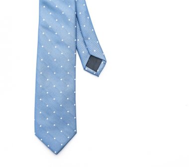 Beyaz güzel mavi kravat