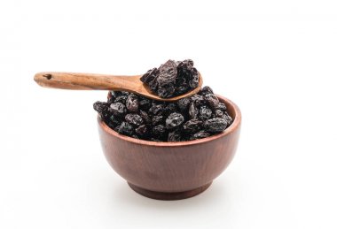 Beyaz üzerine siyah kuru üzüm