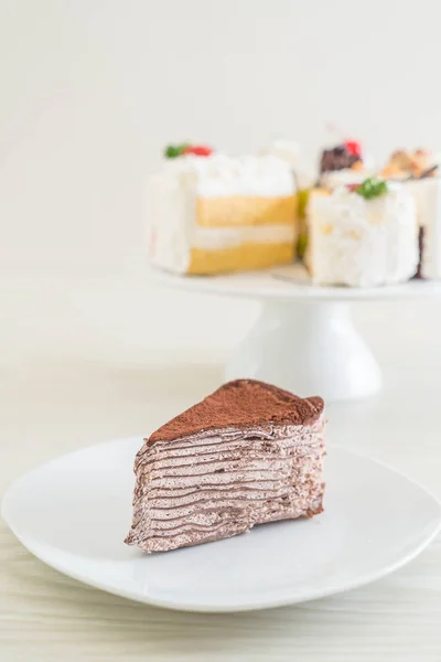 紫薇巧克力蛋糕 — 图库照片