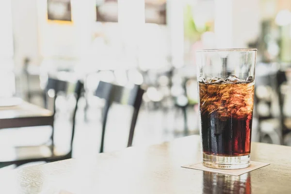 A glass of cola in restaurant — Stock Photo, Image