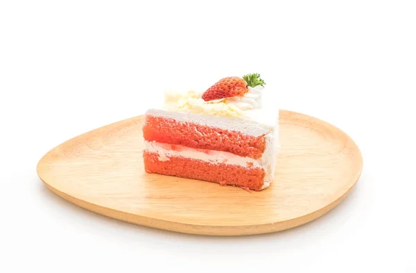 Strawberry cake on white background — Stock Photo, Image