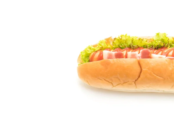 Ковбаса хот-дог з кетчупом — стокове фото