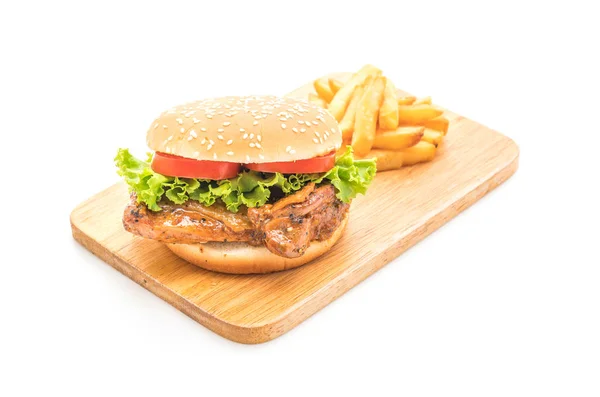 Grilovaná kuřecí burger — Stock fotografie