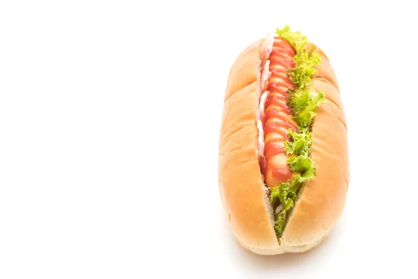 Hot-dog à la saucisse au ketchup — Photo