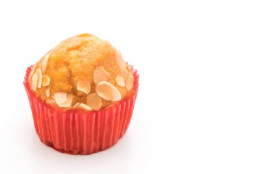 Muffin pasta beyaz arka plan üzerinde