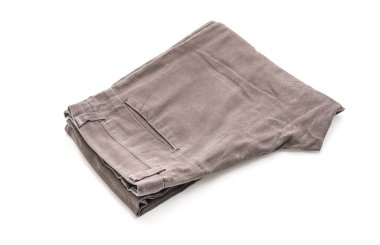 Beyaz arka plan üzerinde katlanmış kot