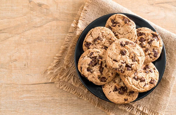 Cookies with dark chocolate — Stock Photo, Image