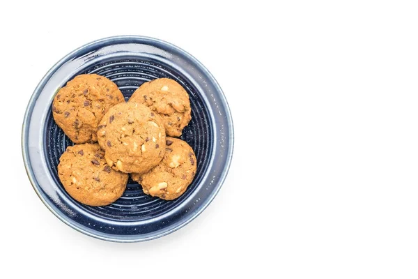 Chocolate chips and cashew nut cookies — Stock Photo, Image